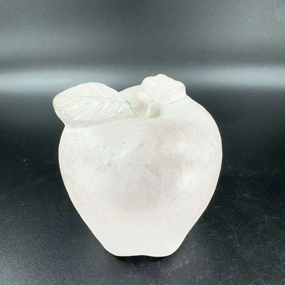 1997 Isabel‎ Bloom Light Pink Apple Pottery Heavy Figurine Paperweight Signed